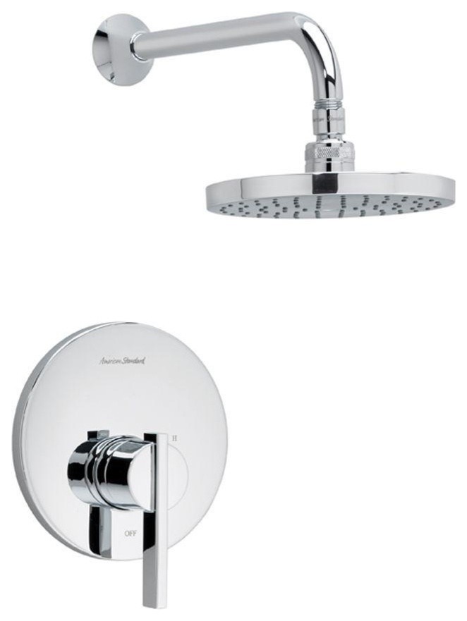 Berwick Shower Faucet with Rain Showerhead in Polished Chrome