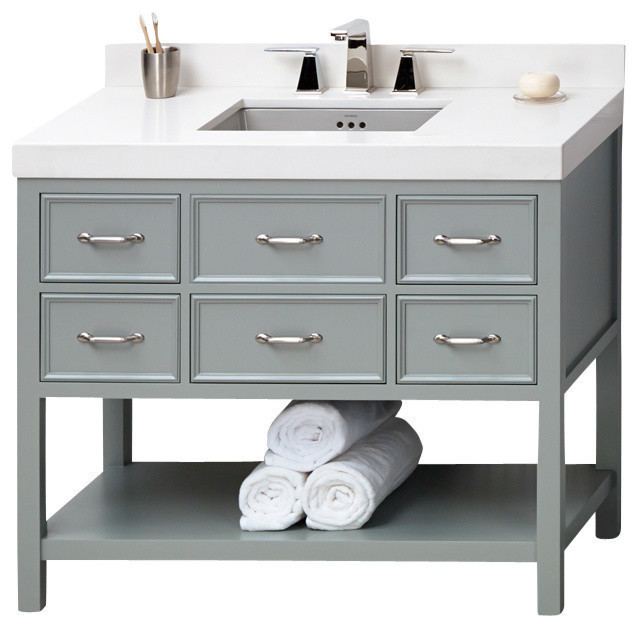 Pismo Vanity Cabinet Base Gray 42 Transitional Bathroom Pismo Vanity Cabinet Base Gray 42