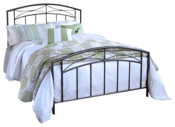 Queen Magnesium Pewter Hillsdale Furniture Tiburon Bed Set with Rails