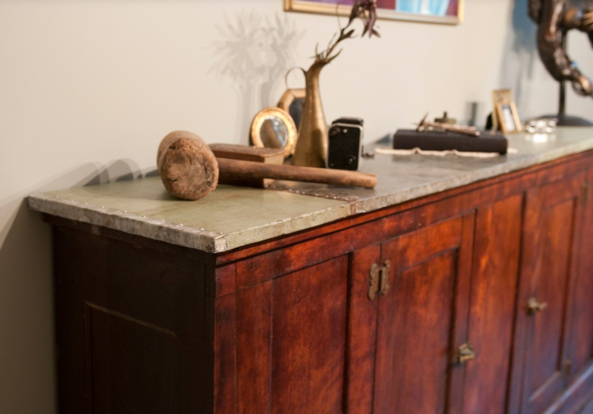 Salvaged Apothecary Cabinet Transformed into a Modern Sideboard