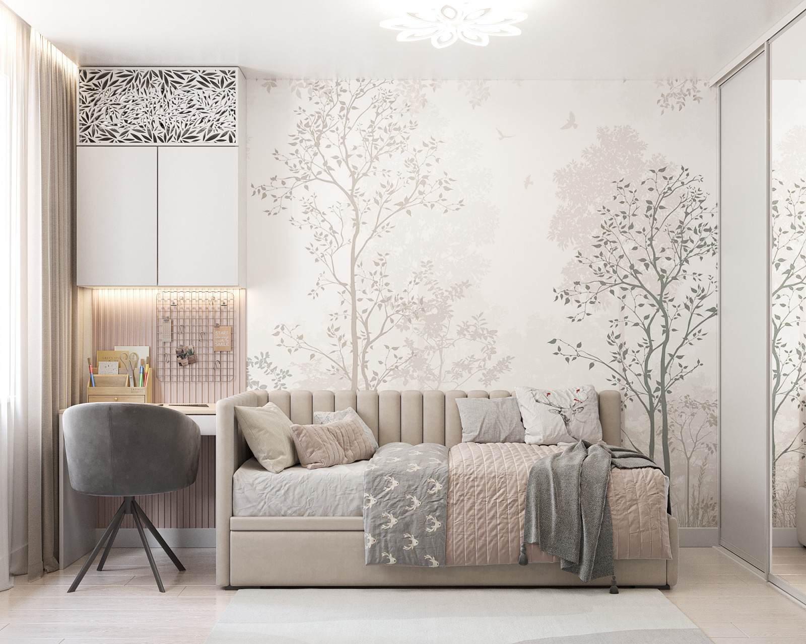 Дизайн-проект детских комнат для семьи с 4-мя детьми