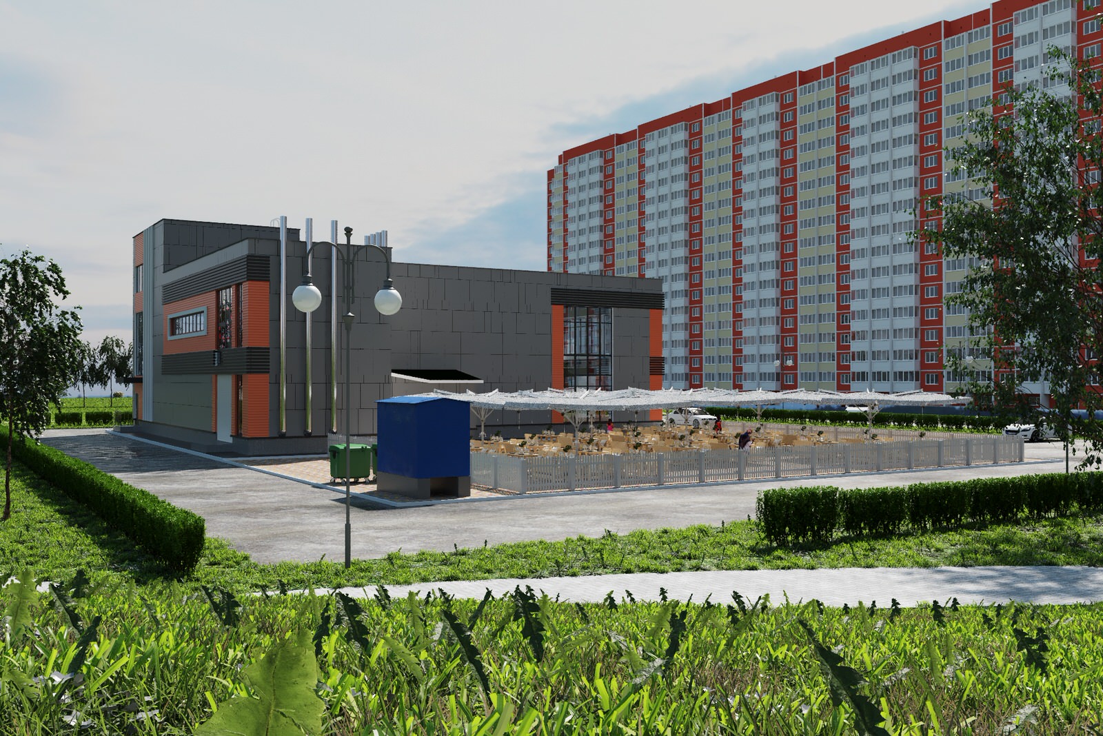 Благоустройство прилегающей территории общественного здания