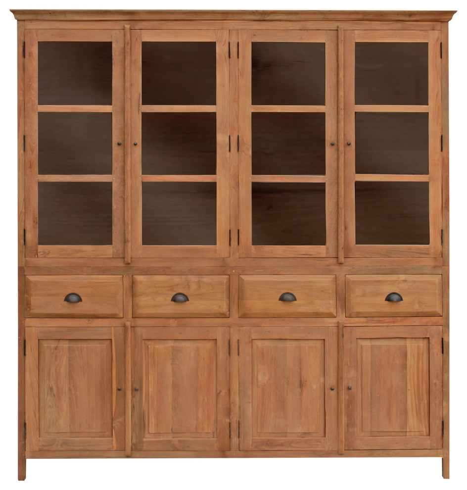 Recycled Teak Bali Cupboard Large Transitional Pantry by Chic Teak