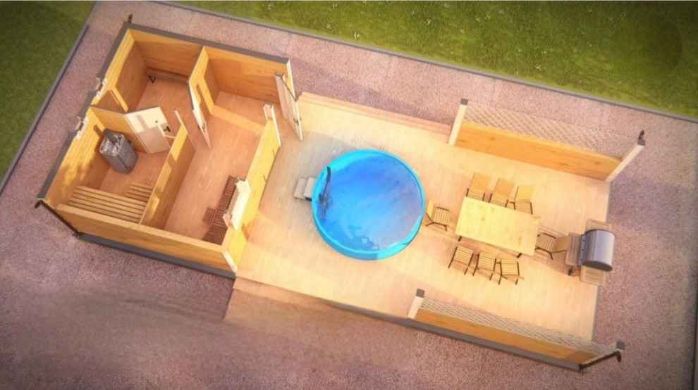 Баня с бассейном