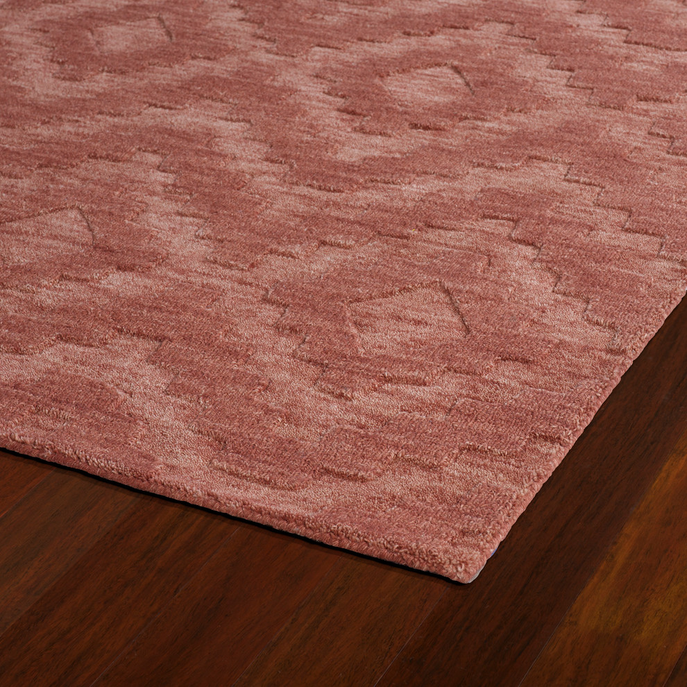 Kaleen Hand-Tufted Imprints Modern Wool Rug, Rose, 2'x3'