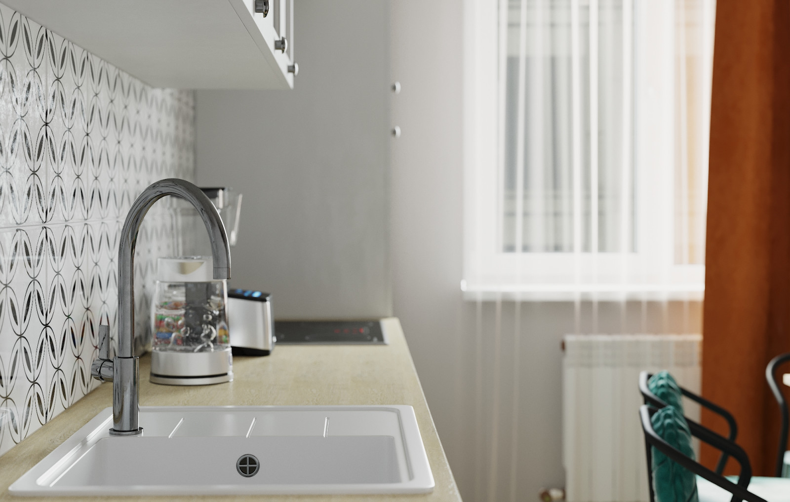 Проект однокомнатной квартиры «Яркий СКАНДИ» для прекрасной молодой особы