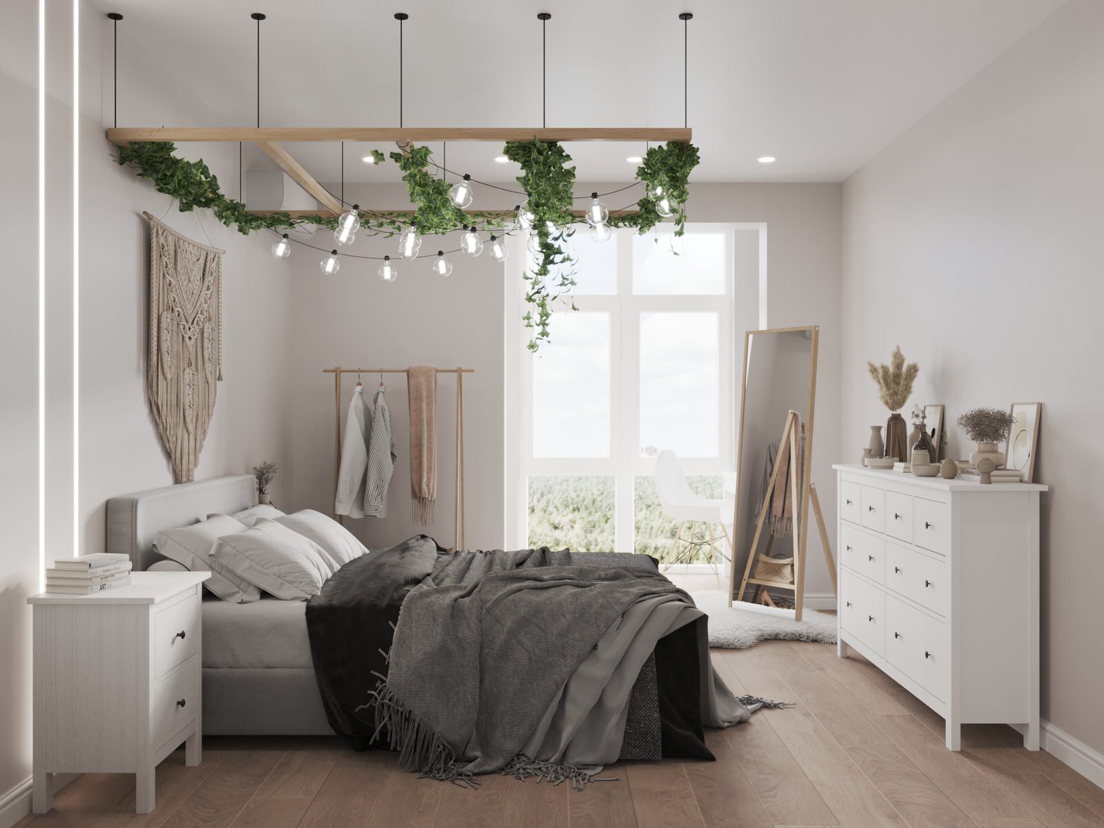 Интерьер однокомнатной квартиры в стиле Бохо