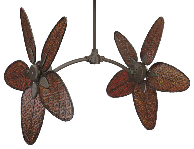 Caruso Fan Oil Rubbed Bronze With 22 Narrow Oval Bamboo Blades