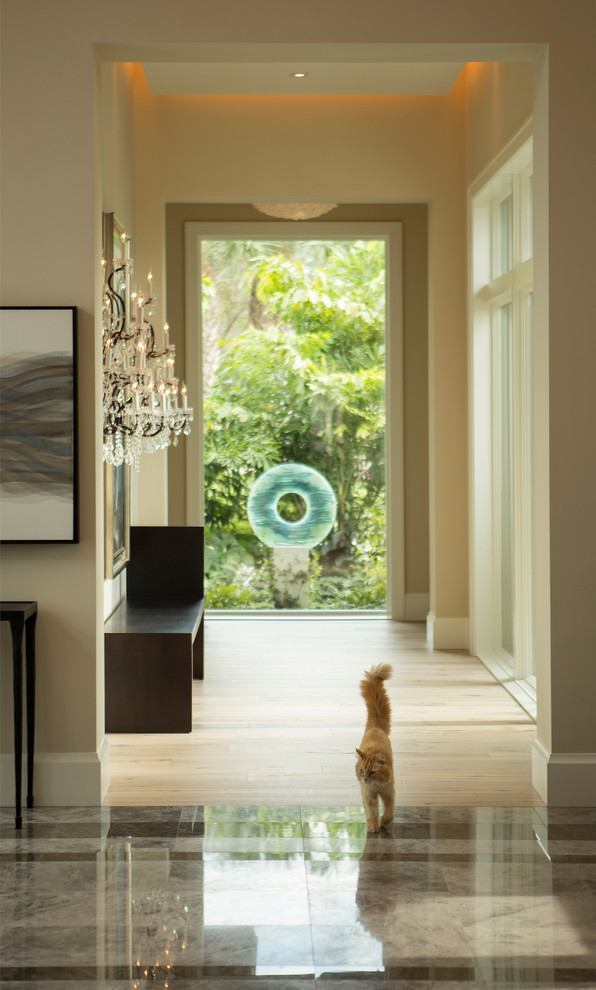 Inspiration for a modern hallway remodel in Miami