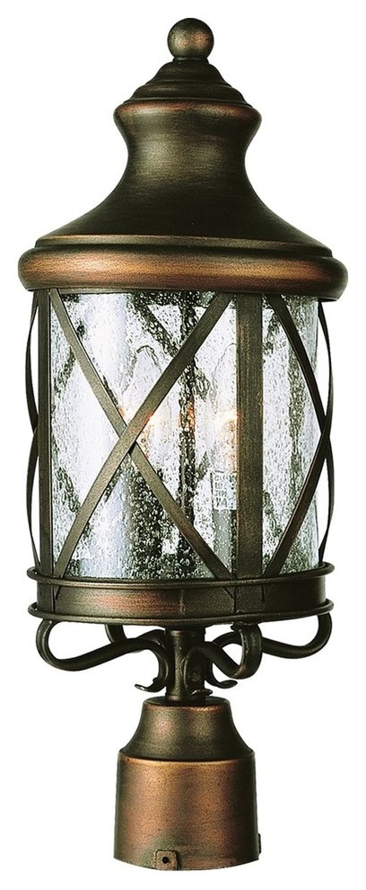 New England Coastal 4-Light Traditional Outdoor Post Lantern Light
