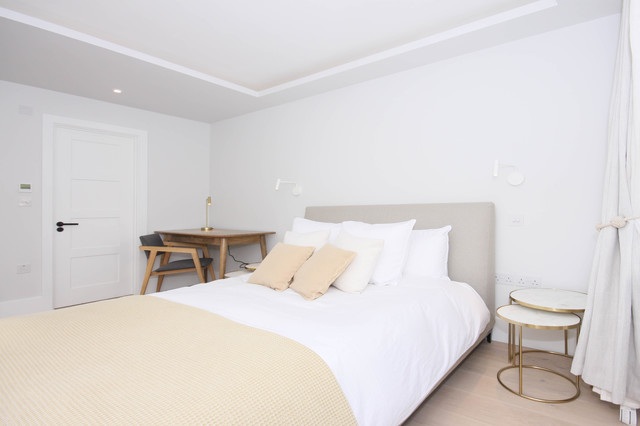 Notting Hill flat renovation and full refurbishment - Master bedroom contemporary-bedroom