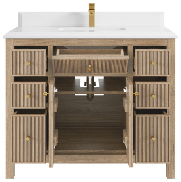 Willow Collection Sonoma 42 Single Sink Bath Vanity, 42" Transitional