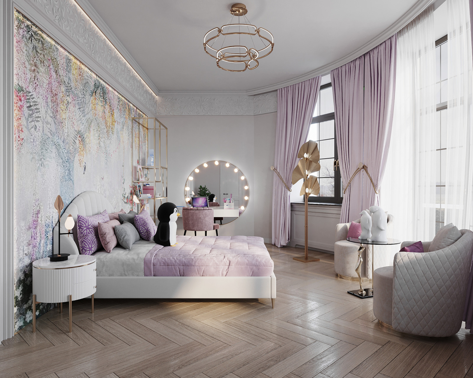 Детская в сиреневых тонах