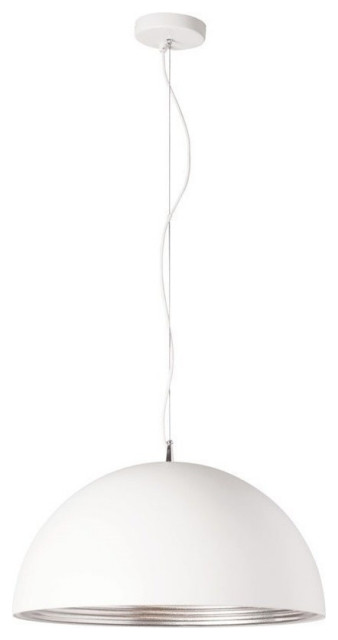 Helsinki 1-Light Pendant, Aluminum, Matte White