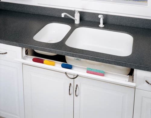 Almond Rev-A-Shelf LD-6591-24-15-1 Sink Base Organizers