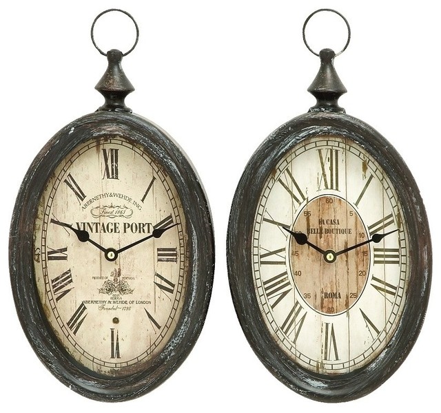 Metal Wall Clock 15" metal wall clock, set of 2 - traditional - wall clocks - Metal Wall Clock 15" metal wall clock, set of 2 - traditional - wall clocks -