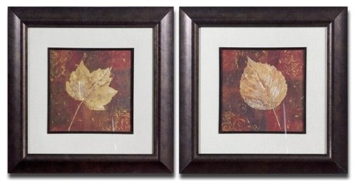 Artwork Reproduction Golden Fall I II Set of 2 Wall Art