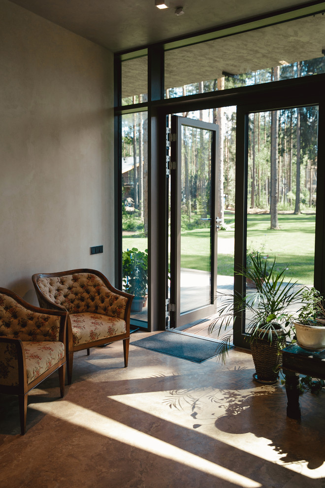 Охта Травертиновая Лестница и Полы