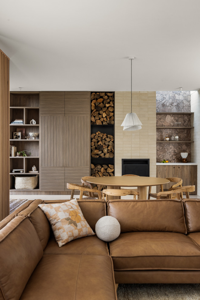 Inspiration for a contemporary living room in Geelong.