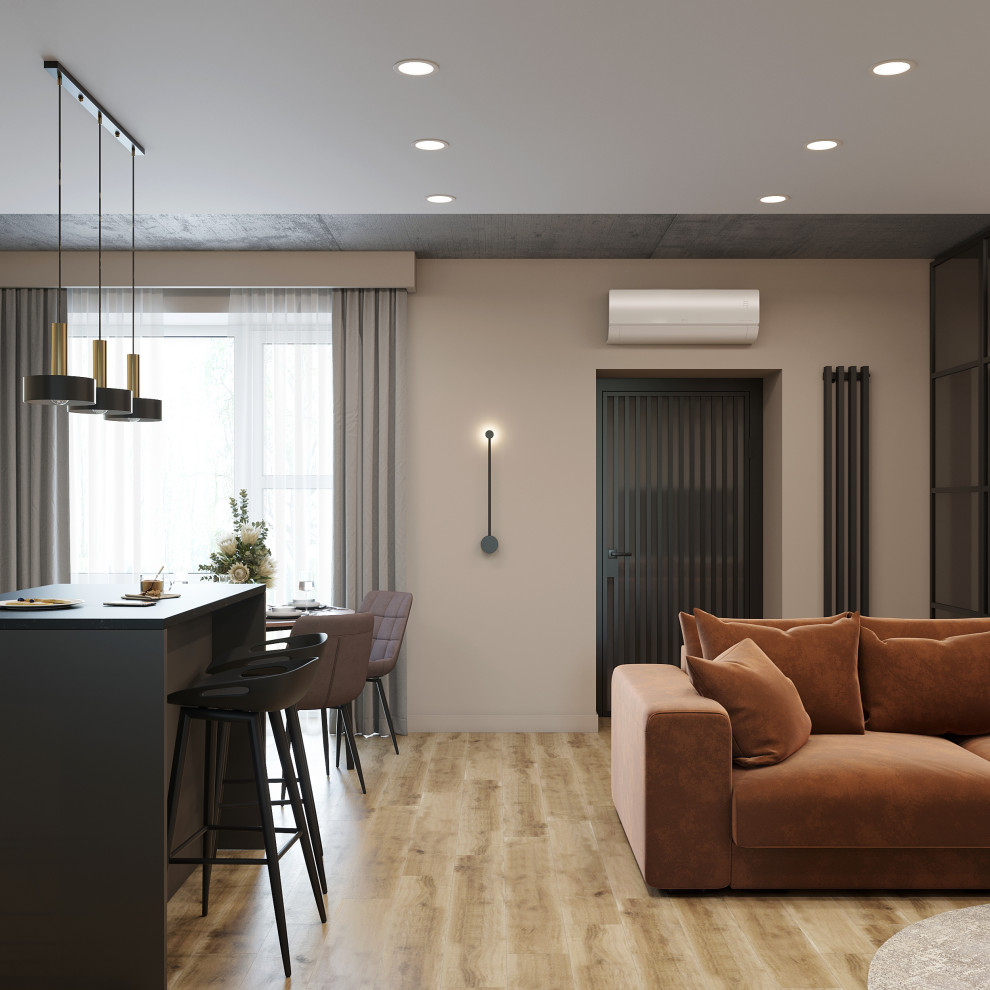 Дизайн-проект первого этажа дома в г. Томск, площадью 65 кв.м.