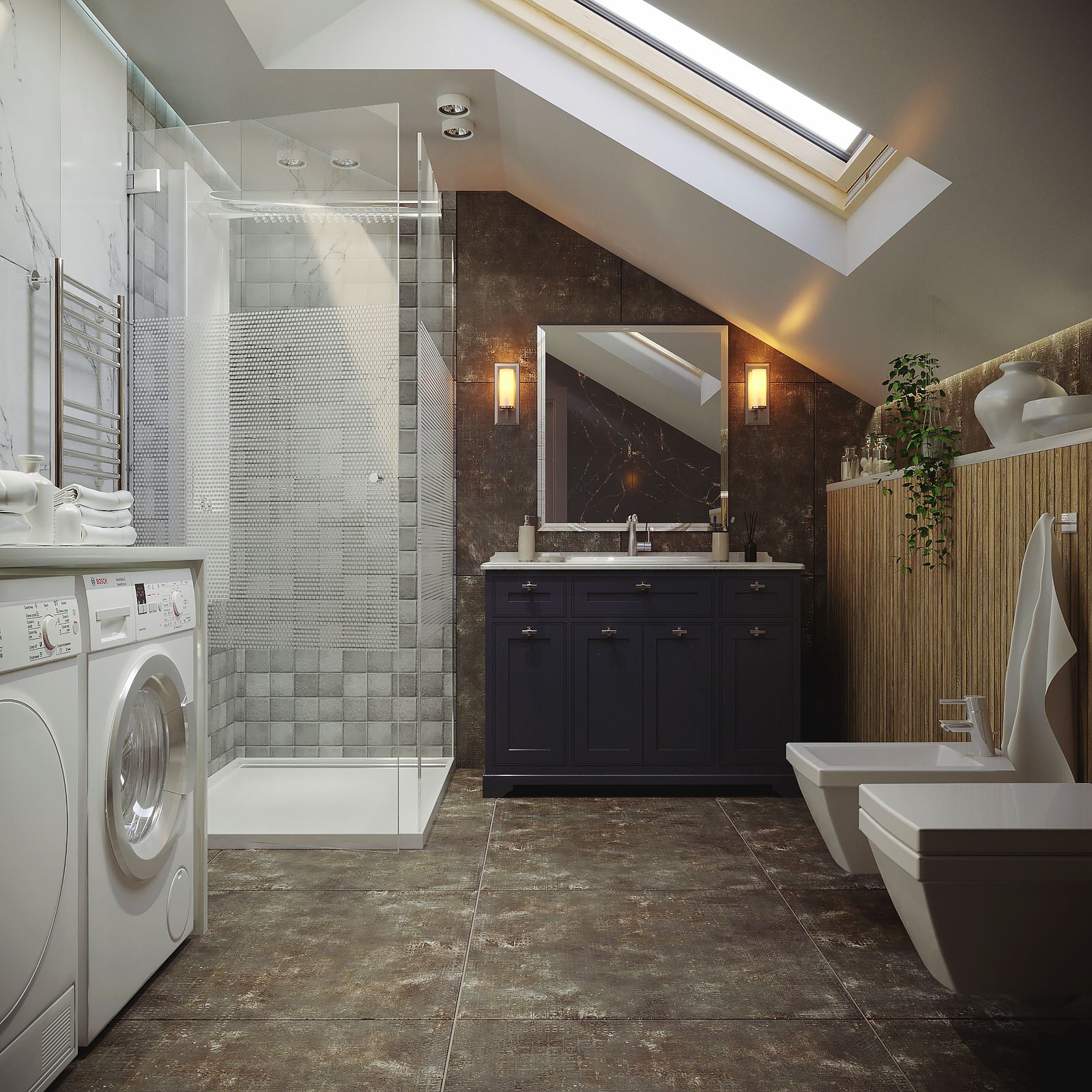 Мансардный этаж над гаражом.