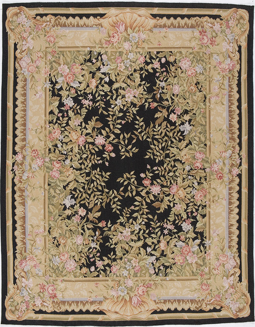 Aubusson Marseilles Black, 10x14' Area Rugs by Due Process