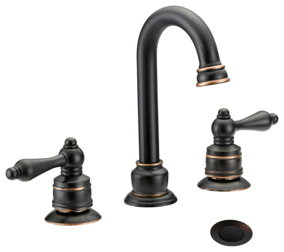 Oil Rubbed Bronze 2-Handle Widespread Lavatory Vanity Faucet