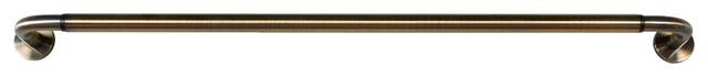 Versailles Privacy Wraparound Rod Set, Antique Brass, 28/48"