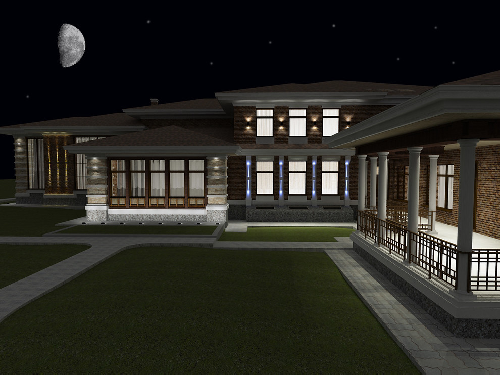 Освещение загородного комплекса