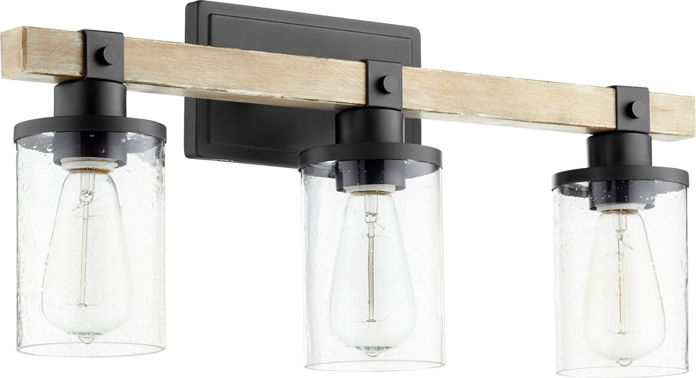 3 Lights Noir With Driftwood Finish Vanitity