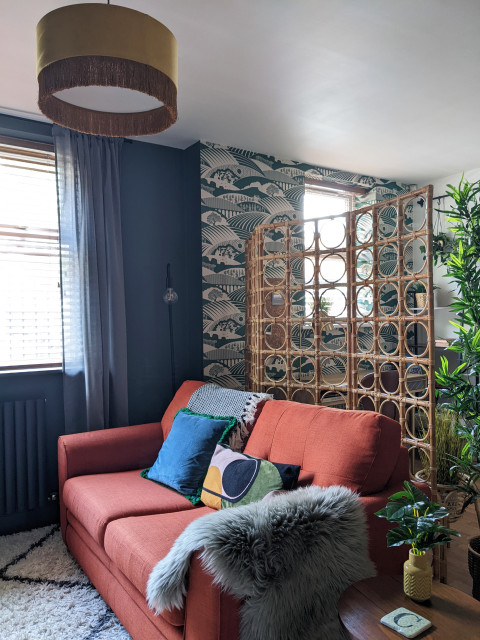 New Build Open Plan Living Space retro-vardagsrum