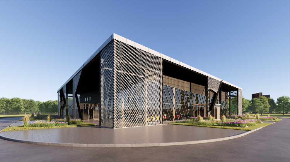 Дизайн интерьера шоу-рума и концепция фасадов для дилерского центра автомобилей