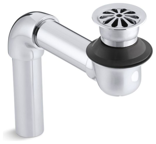 Kohler Bathroom Sink Offset Drain with Open Strainer, Polished Chrome Bathroom Sink And Faucet