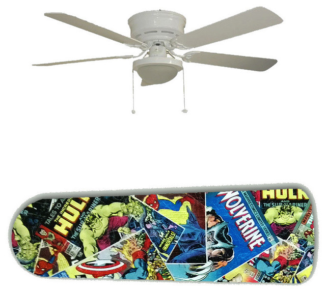 Marvel Avengers Comic Books 52 Ceiling Fan And Lamp Contemporary Marvel Avengers Comic Books 52 Ceiling Fan And Lamp Contemporary Fans By 888 Cool