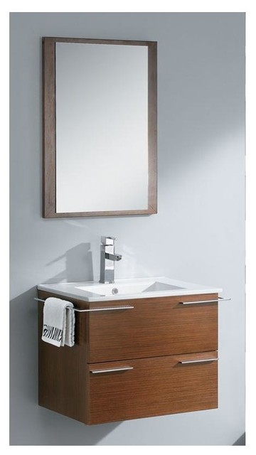 Cielo Modern Bathroom Vanity w Mirror (Bevera Chrome)