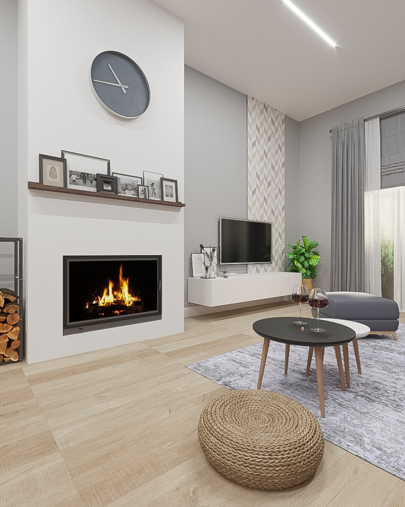 Кухня-гостиная сканди