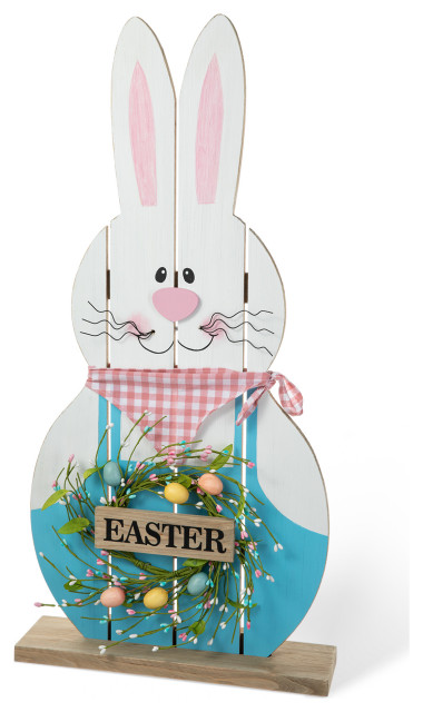 30"H Easter Wooden Bunny Porch Décor