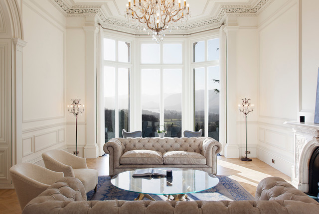Stately Home Restoration - Underscar Manor transitional-living-room