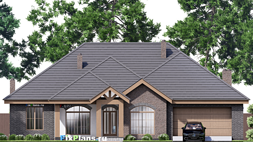 Проект одноэтажного дома 20х18м S241м2 F-16955