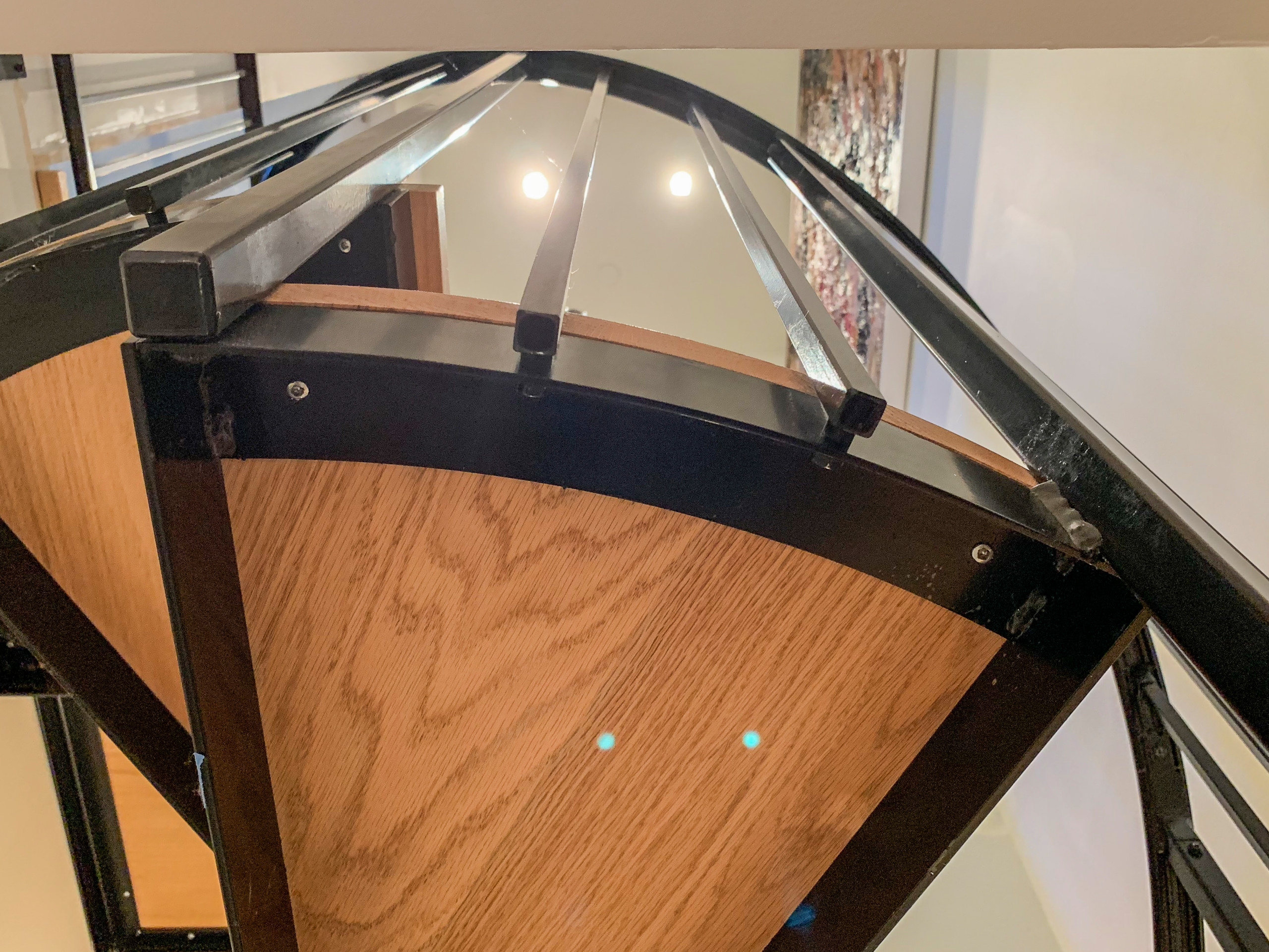 62_Natural Wood Treads & Jet-Black Metal Custom Spiral Stairway, Bethesda MD 208