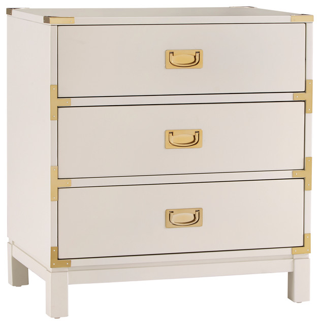 Loretta Gold Finish Wood 3 Drawer Nightstand Transitional Nightstands And Bedside Tables By Inspire Q