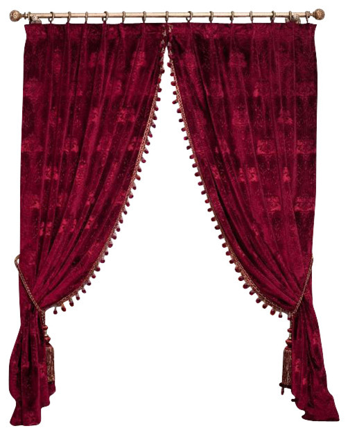 Red Velvet King Modern Curtains By Ulinkly