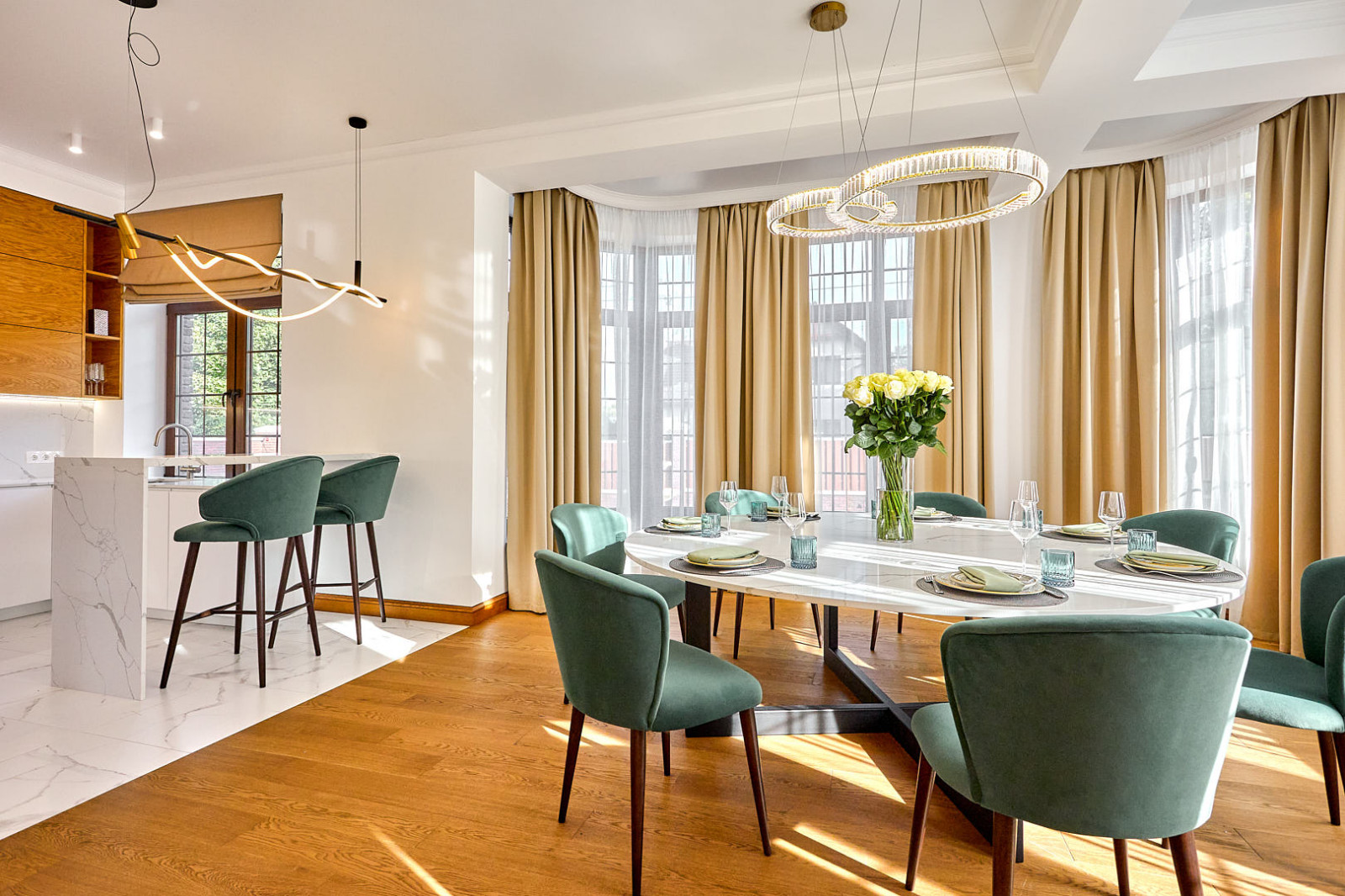 Шпонированная кухня в Зеленоградске