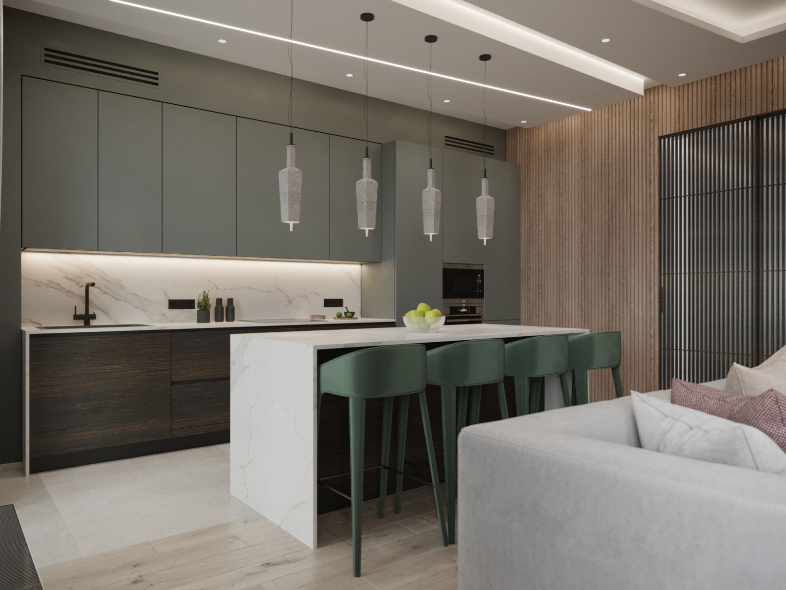 Интерьер таунхауса на Новой Риге