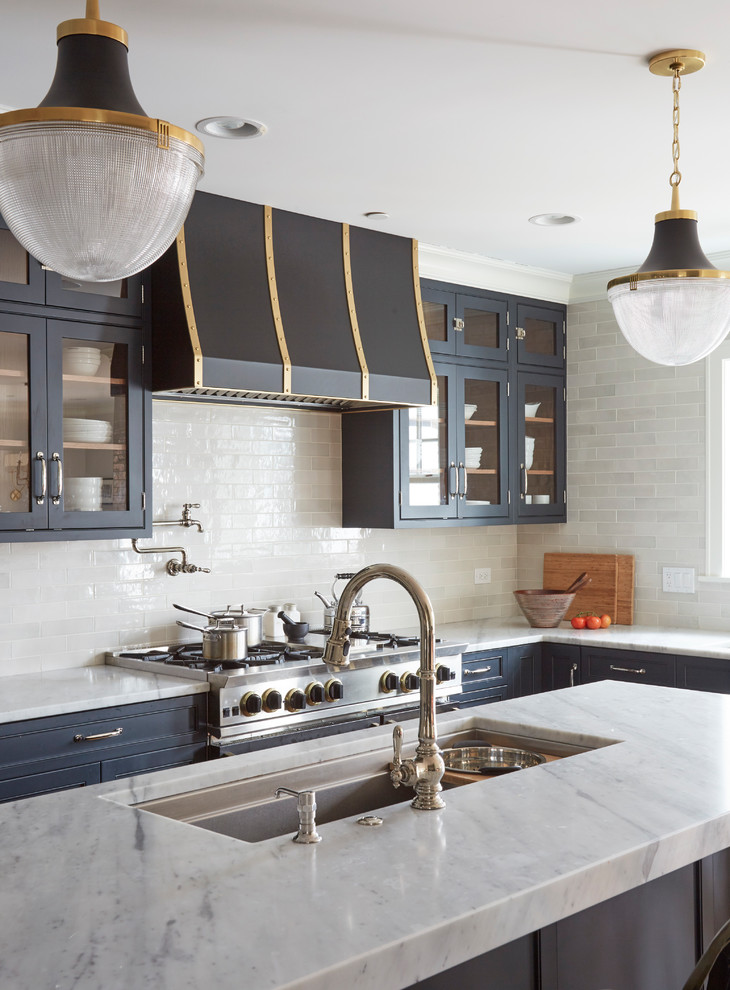 Inspiration for a transitional home design remodel in Chicago