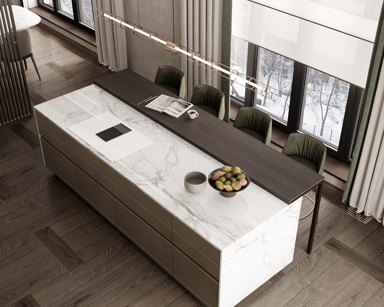 Пентхаус 310м2 в ЖК Оливковый дом