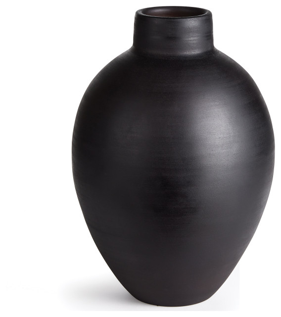 Vase Gaia Black Large 17x13cm - Papaya