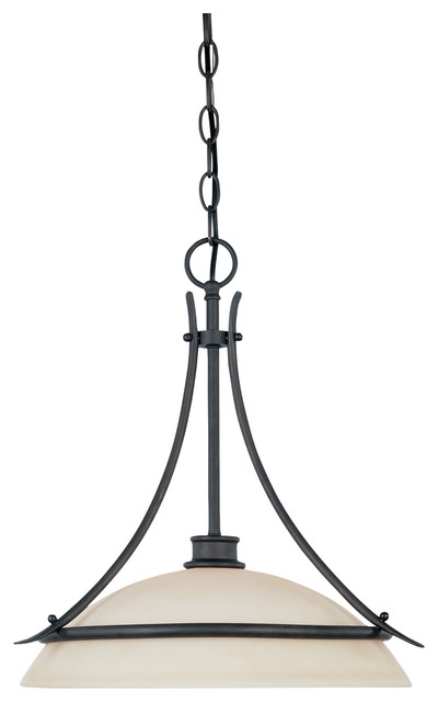 Oil Rubbed Bronze Single Light Pendant From The Montego Collection