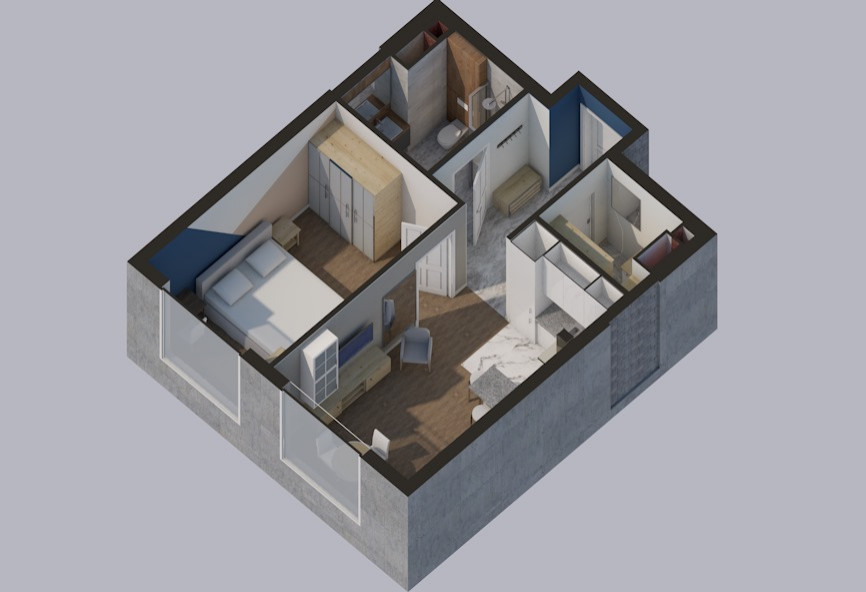 Дизайн интерьера квартиры в ЖК Crystal