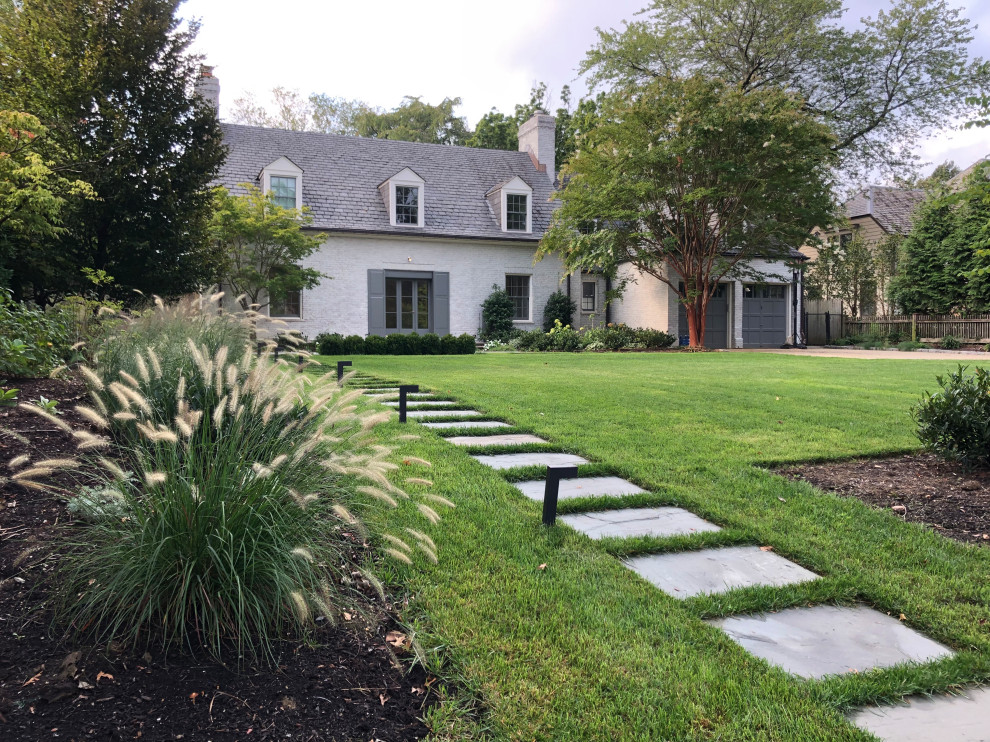 Bluestone walkway in the lawn